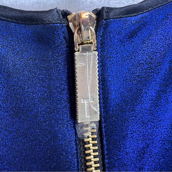 Ted Baker Metallic Blue Ayma Embellished Skater Dress Size 3 (Small) - Picture 9 of 13